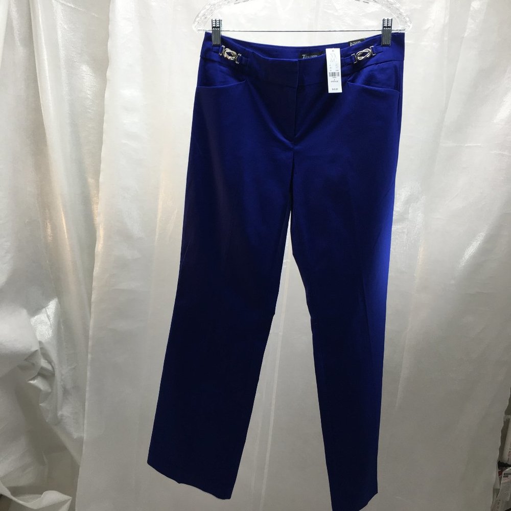 New York & Company Blue Mid Rise Boot Cut Pants